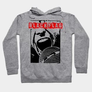 black flag ll rock and scream Hoodie